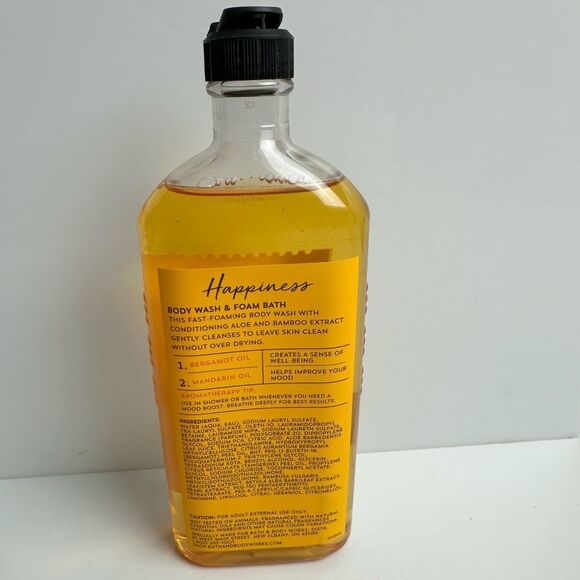 Bath & Body Works Aromatherapy Happiness Bergamot & Mandarin Body Wash 10 oz - Picture 3 of 4